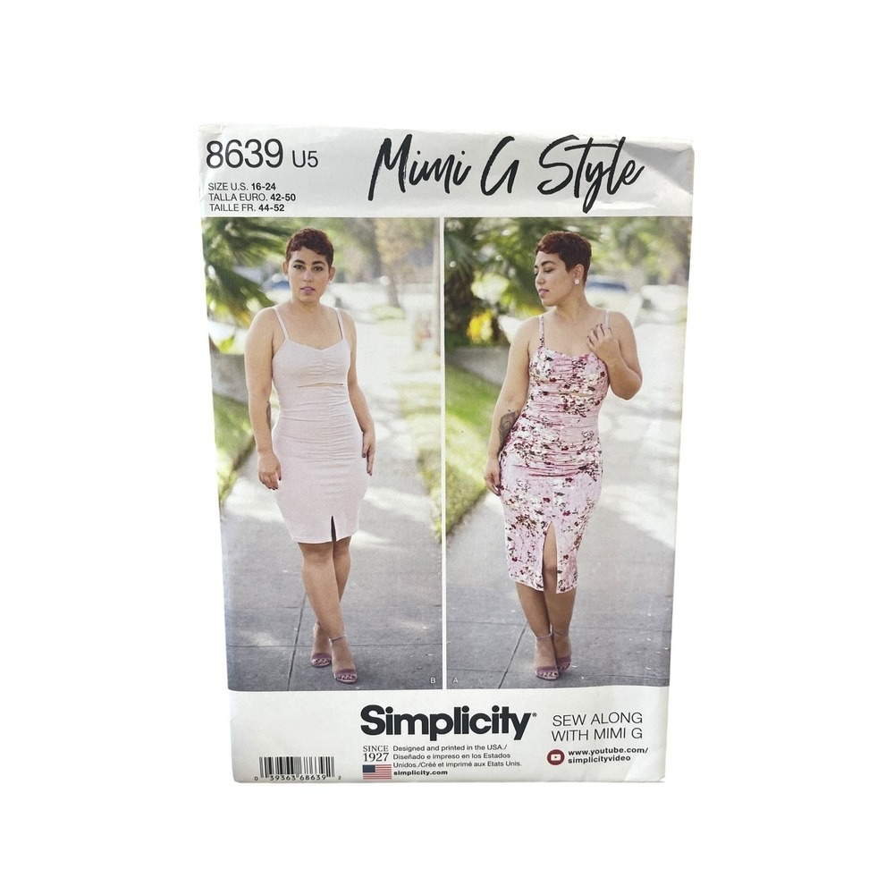 Simplicity 8639 Misses Knit Dress Two Lengths 16-24 Mimi G Style